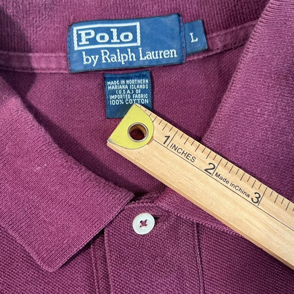 Vintage Texas A&M Polo Ralph Lauren LG Maroon Aggie Embroidered Logo 90s
